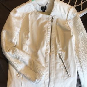 White leather jacket